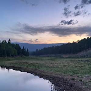 sunset at the ponds