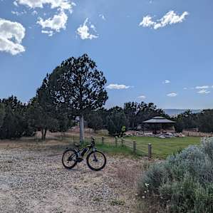 We're mountain bikers and there's a single track loop with plenty of connector trails across the street!