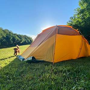 Sunrise over our campsite