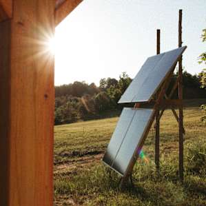 All solar powered, this bunkie has running water, electricity and even some heat in colder months. not necessary for my visit :)