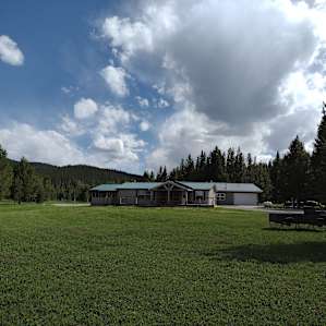The main house - site is in back at left corner