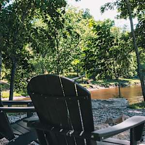 Fire pit area.