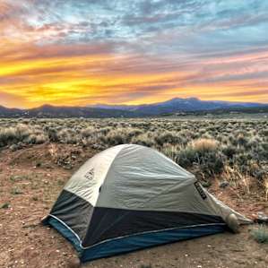 Sunrise over the campsite