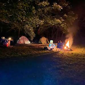 Camping beneath the White Rocks