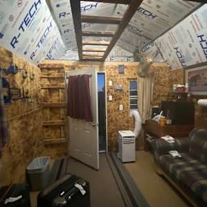 Fisheye view to front door