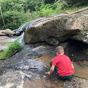 Waterfall camping close to CLT