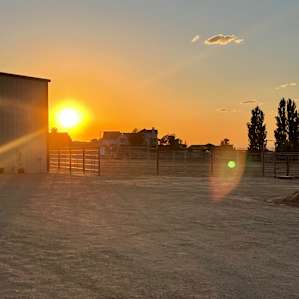 The sun going down