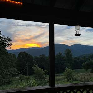 Sunset view from the porch.