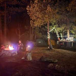 Camp Viking at night- the absolute best fire pit! Stars were amazing at night!