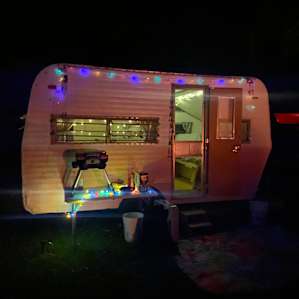 Camper at night