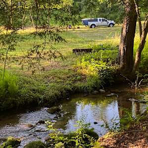 Camp site from across the stream