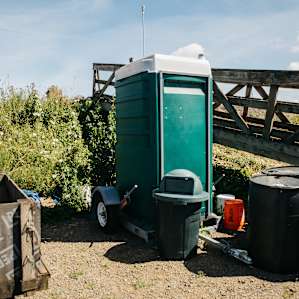 The portable toilet was exceptionally clean!