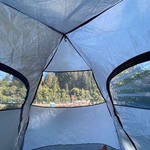 View of Russian River from inside my tent, site #2