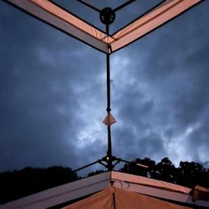 Out the top of my tent at night