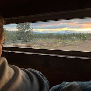 Sunset view from bed