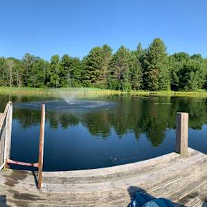Spring fed pond, great for swimming or paddling… or just soaking