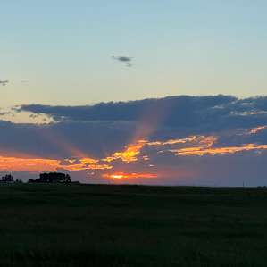 Sunset from the property