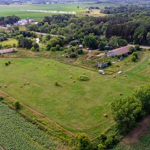 Areal view of camp