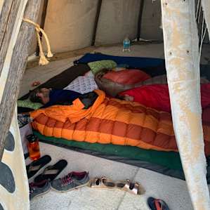 Inside the teepee