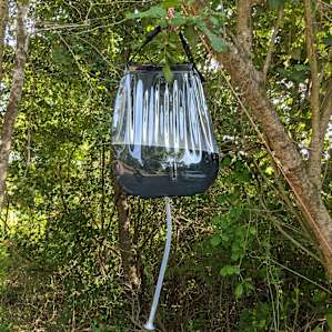 Great opportunity to test our solar shower. Was surely needed with 102 F temperatures in Texas!