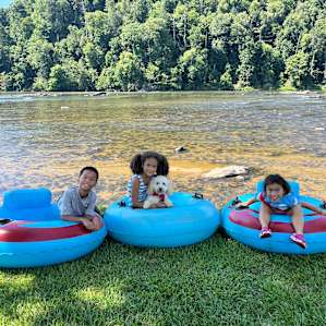 Tubing just a few minutes away (you can also canoe or kayak)