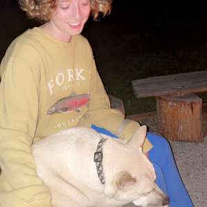 Sitting around the big firepit