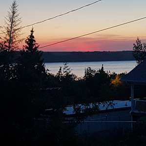 The sunrise was beautiful