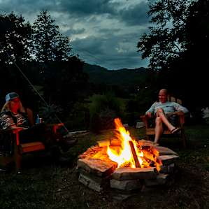 Storytime by the fire with the host