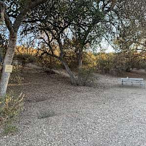 View of the campsite from the entrance
