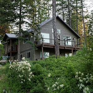 The view of the house from the road.