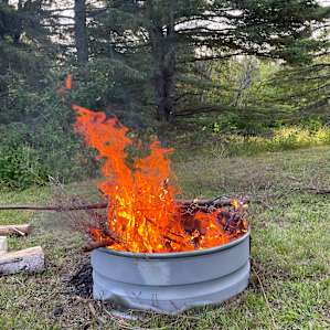Very nice new fire pits, and he allowed us to collect deadfall.