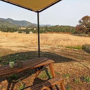 Love the shade over the picnic table