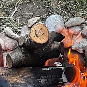 Even the fire is happy!