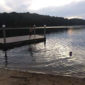 We loved being able to jump off the dock.