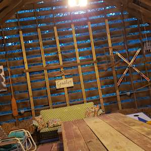 The barn at night