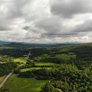 looking north from directly above the campsite