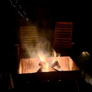 Fire pit was all ready to go for us on arrival