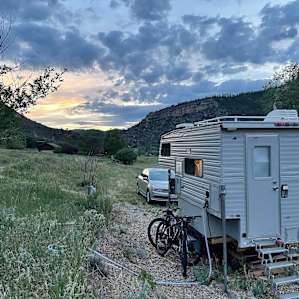 Sunset view from camp