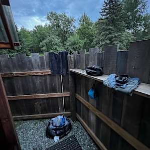Outdoor shower area