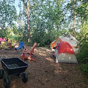 The site and yurt was very spacious! We brought along a 2 person tent and there was still a lot of space to move around in.