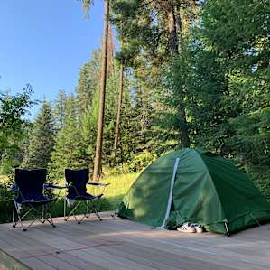 Tent Platform On Green Bluff