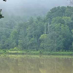 Morning fog lifting.