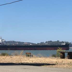 One of many ships going out/coming in. Cool to see ships that big from this perspective.