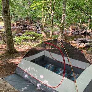 Great tent spot near the stream.