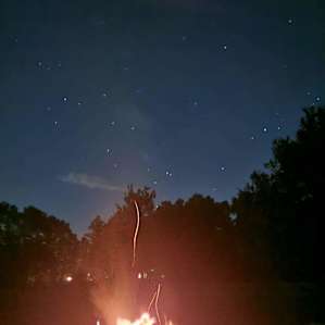 Camping under the stars