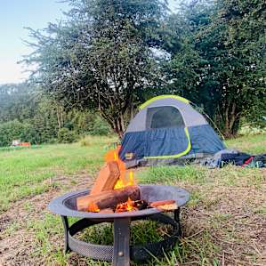 Camping on a farm