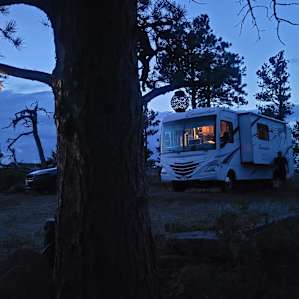 Rendezvous camp site #8 on the hill! With 30' RV