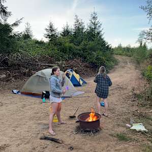 S'mores by the fire.