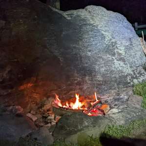 Lakeside campfire