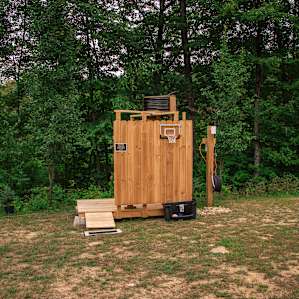 Solar shower down located at parking A